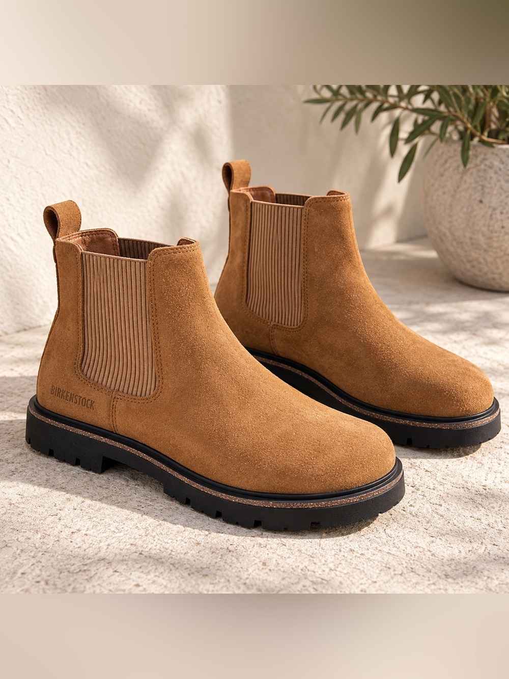 Birkenstock Highwood Chelsea Boots Mocha Suede EU 38 US 7-7.5 NWT
